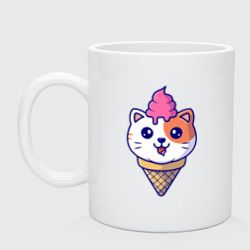 Кружка керамическая Котик мороженое