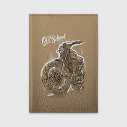 Обложка для автодокументов Старая школа мотоцикл