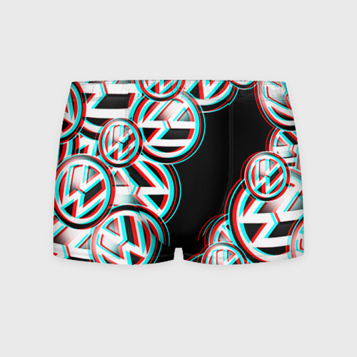 Мужские трусы 3D Volkswagen glitch pattern, цвет 3D печать