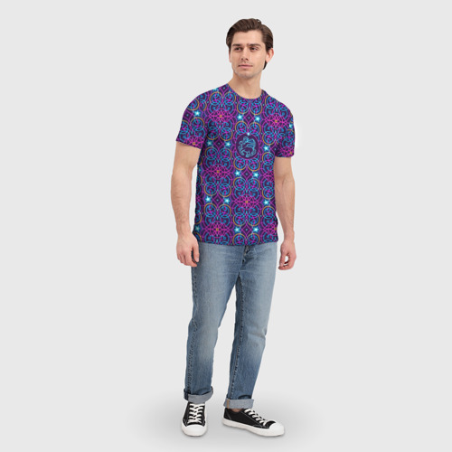 Мужская футболка 3D Стрелец: знак зодиака и орнамент, цвет 3D печать - фото 5
