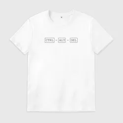 Мужская футболка хлопок Ctrl alt del