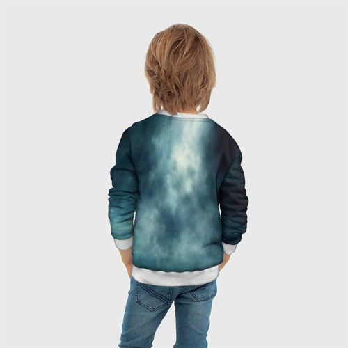 Детский свитшот 3D с принтом Царевна русалок, вид сзади #2