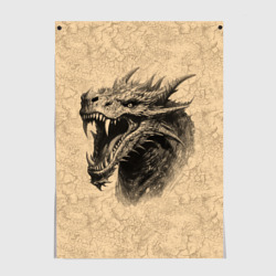 Постер Дракон с открытой пастью
