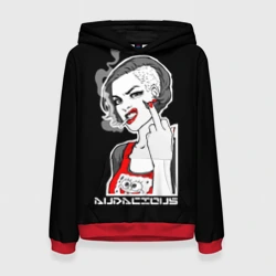 Женская толстовка 3D Дерзкая девица всех посылает