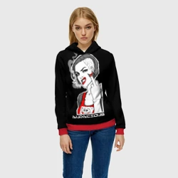 Женская толстовка 3D Дерзкая девица всех посылает - фото 2