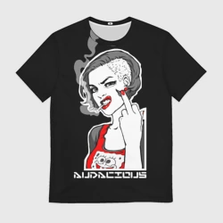 Мужская футболка 3D Дерзкая девица всех посылает