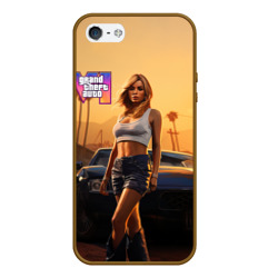 Чехол для iPhone 5/5S матовый GTA 6 девушка у машины