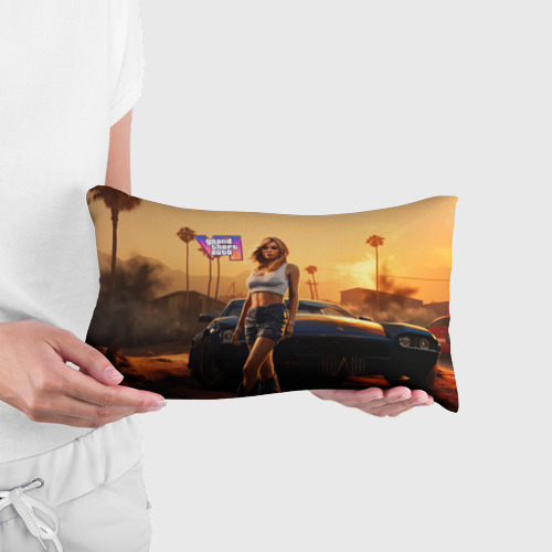 Подушка 3D антистресс GTA 6 девушка у машины - фото 3