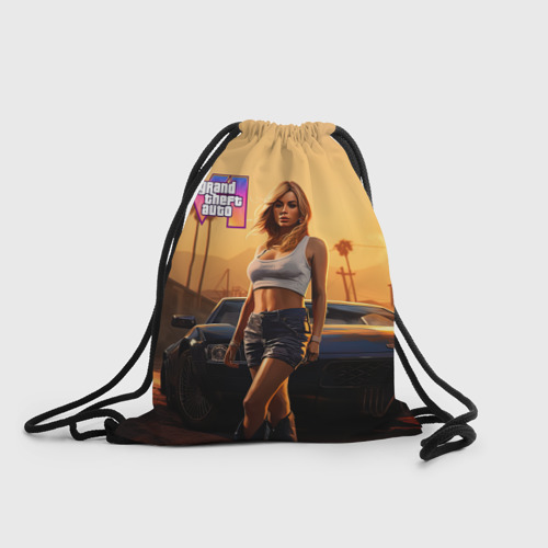 Рюкзак-мешок 3D GTA 6 девушка у машины