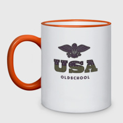 Кружка двухцветная USA Oldschool