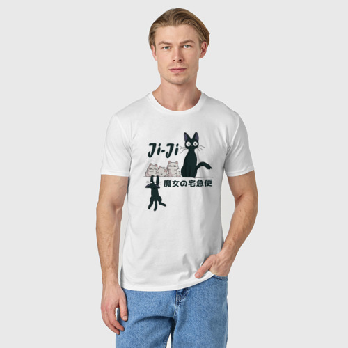 Мужская футболка хлопок Кот Дзи-Дзи, цвет белый - фото 3