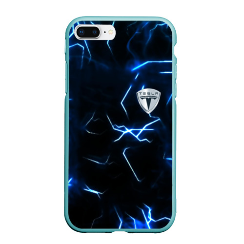 Чехол для iPhone 7Plus/8 Plus матовый Tesla storm, цвет мятный