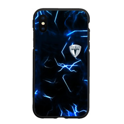 Чехол для iPhone XS Max матовый Tesla storm