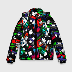 Зимняя куртка для мальчиков 3D Geometry dash alllogo