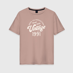 Женская футболка хлопок Oversize 1991 год - выдержанный до совершенства