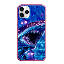 Чехол для iPhone 11 Pro Max матовый Фиолетовая акула