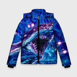 Зимняя куртка для мальчиков 3D Фиолетовая акула