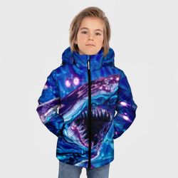 Зимняя куртка для мальчиков 3D Фиолетовая акула - фото 2
