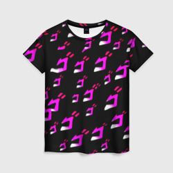 JoJos Bizarre neon pattern logo – Женская футболка 3D с принтом купить со скидкой в -26%