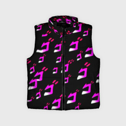 Детский жилет утепленный 3D JoJos Bizarre neon pattern logo