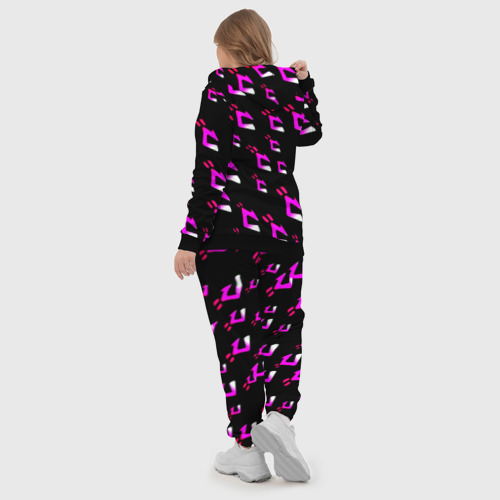 Женский костюм 3D JoJos Bizarre neon pattern logo, цвет черный - фото 6