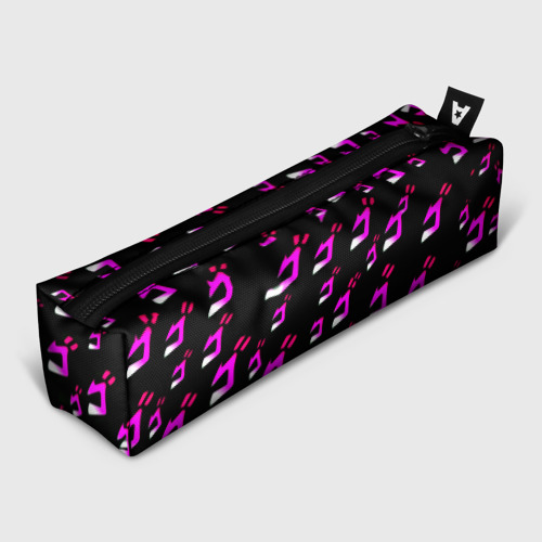 Пенал школьный 3D JoJos Bizarre neon pattern logo