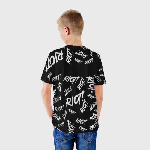 Детская футболка 3D с принтом Paramore alllogo, вид сзади #2