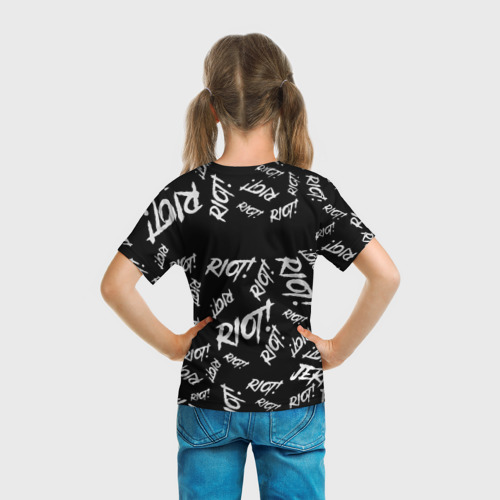 Детская футболка 3D с принтом Paramore alllogo, вид сзади #2