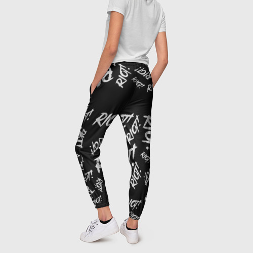 Женские брюки 3D с принтом Paramore alllogo, вид сзади #2