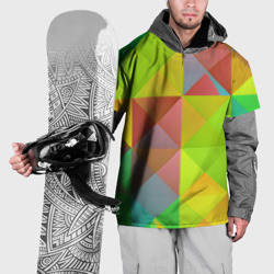 Накидка на куртку 3D Разноцветные фигуры