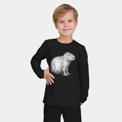 Детская пижама с лонгсливом хлопок Сидит капибара - фото 2