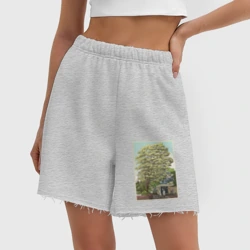 Женские шорты oversize футер хлопок Хаяо Миядзаки - studio ghibli  - фото 2