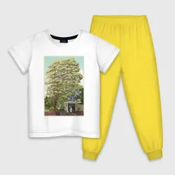 Детская пижама с белой футболкой Хаяо Миядзаки - studio ghibli 