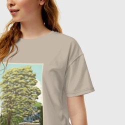 Женская футболка хлопок Oversize Хаяо Миядзаки - studio ghibli  - фото 2