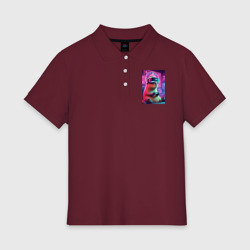 Женское поло хлопок Каппи в виртуальном шлеме