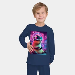 Детская пижама с лонгсливом хлопок Каппи в виртуальном шлеме - фото 2