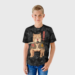 Детская футболка 3D Питбуль якудза - фото 2