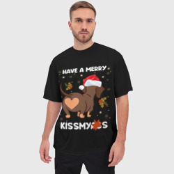 Мужская футболка oversize 3D Have a merry kissmyass  - фото 2