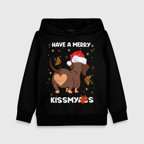 Детская толстовка 3D Have a merry kissmyass , цвет черный