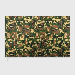 Флаг 3D Коты и кошки - камуфляж