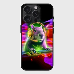 Чехол силиконовый для Apple iPhone 15 Pro Мax матовый Capybara is an avid gamer