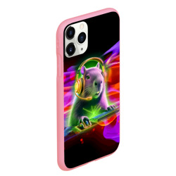 Чехол для iPhone 11 Pro Max матовый Capybara is an avid gamer - фото 2