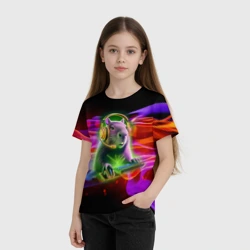 Детская футболка 3D Capybara is an avid gamer - фото 2