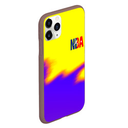 Чехол для iPhone 11 Pro матовый НБА баскетбол краски неоновые желтые - фото 2