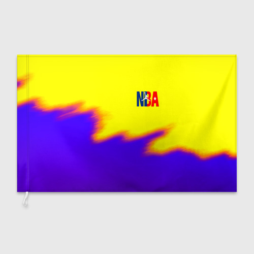 Флаг 3D НБА баскетбол краски неоновые желтые - фото 3