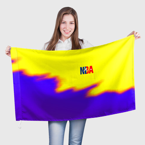 Флаг 3D НБА баскетбол краски неоновые желтые
