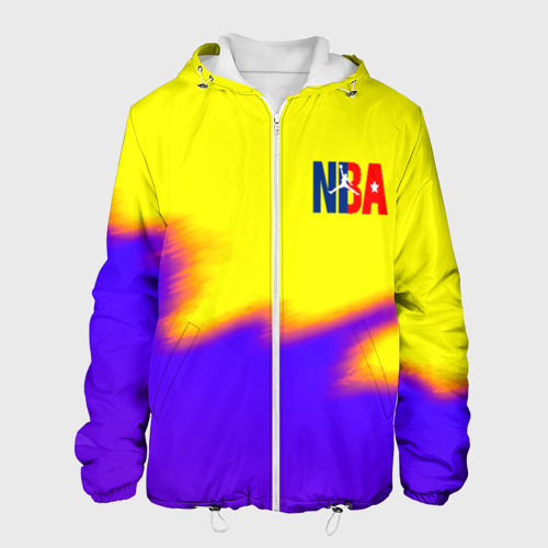 Мужская куртка 3D НБА баскетбол краски неоновые желтые, цвет 3D печать