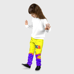 Детские брюки 3D НБА баскетбол краски неоновые желтые - фото 2