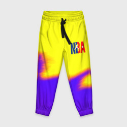 Детские брюки 3D НБА баскетбол краски неоновые желтые