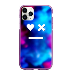 Чехол для iPhone 11 Pro Max матовый Love death and robots serial gradient